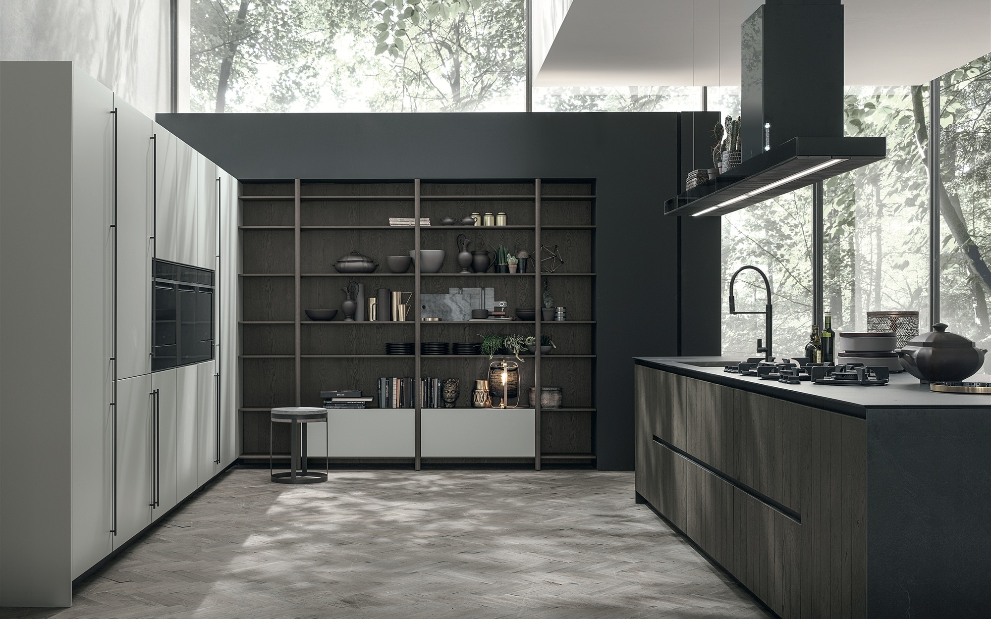 cucina - natural - legno - moderna- modulare 